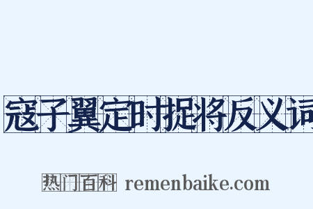 寇子翼定时捉将反义词是什么意思的图片